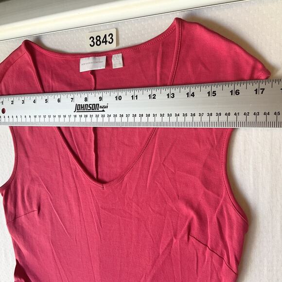New York & Company Women Dress S Pink Fit Flare Sleeveless Knee Length Stretchy - Picture 4 of 11